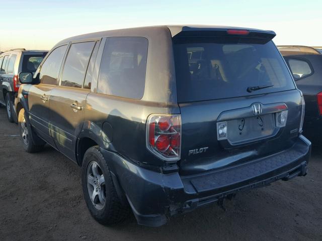 2HKYF18486H559872 - 2006 HONDA PILOT EX GREEN photo 3