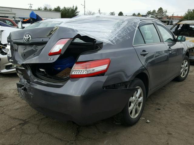 4T4BF3EK3BR179327 - 2011 TOYOTA CAMRY BASE GRAY photo 4
