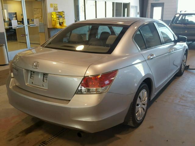 1HGCP26398A142862 - 2008 HONDA ACCORD LX SILVER photo 4