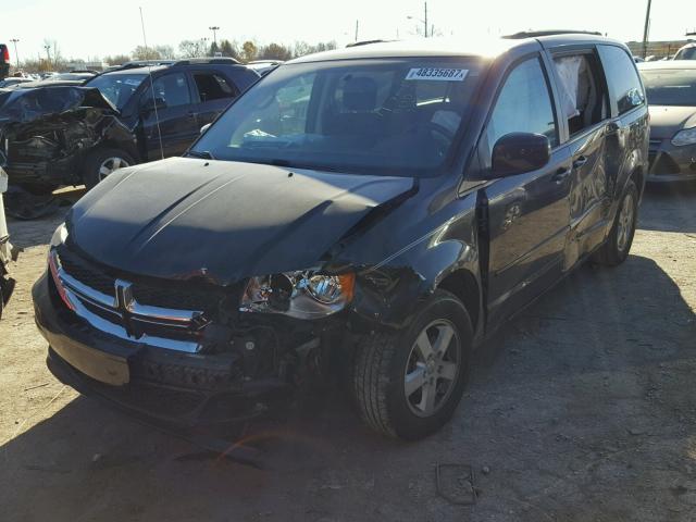 2C4RDGCG3DR581227 - 2013 DODGE GRAND CARA BLACK photo 2