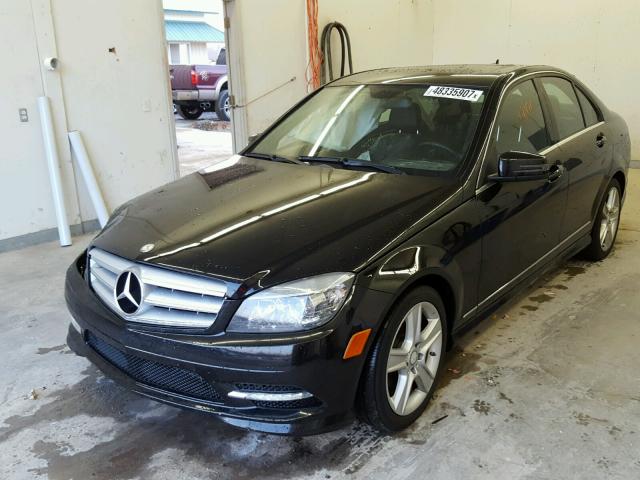 WDDGF5EB5BA421171 - 2011 MERCEDES-BENZ C 300 BLACK photo 2