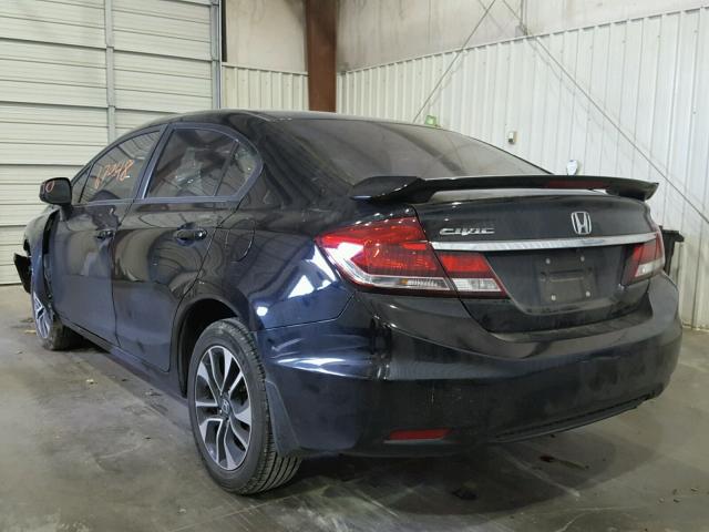 19XFB2F8XDE045120 - 2013 HONDA CIVIC EX BLACK photo 3