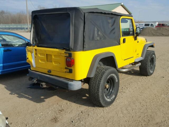 1J4FA44S85P385455 - 2005 JEEP WRANGLER / YELLOW photo 4