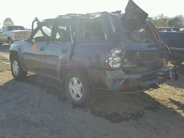 1GNDS13S722307355 - 2002 CHEVROLET TRAILBLAZE BLACK photo 3