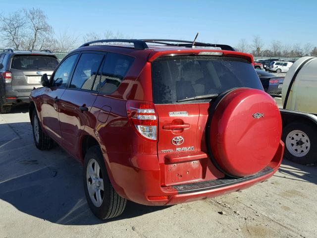 2T3ZF4DVXAW052557 - 2010 TOYOTA RAV4 RED photo 3