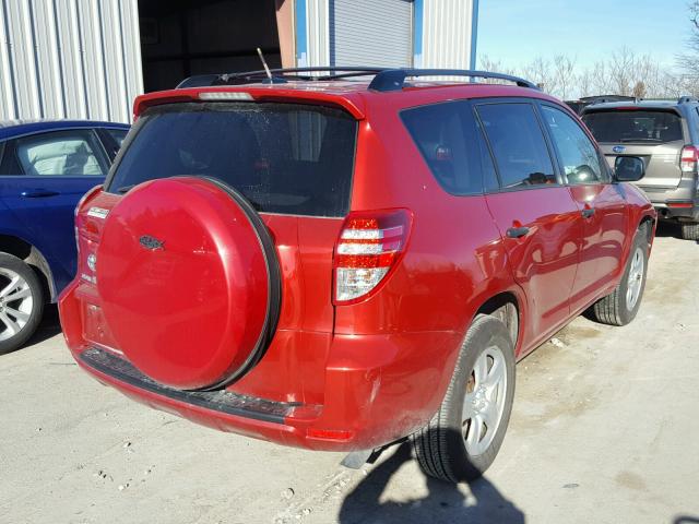 2T3ZF4DVXAW052557 - 2010 TOYOTA RAV4 RED photo 4