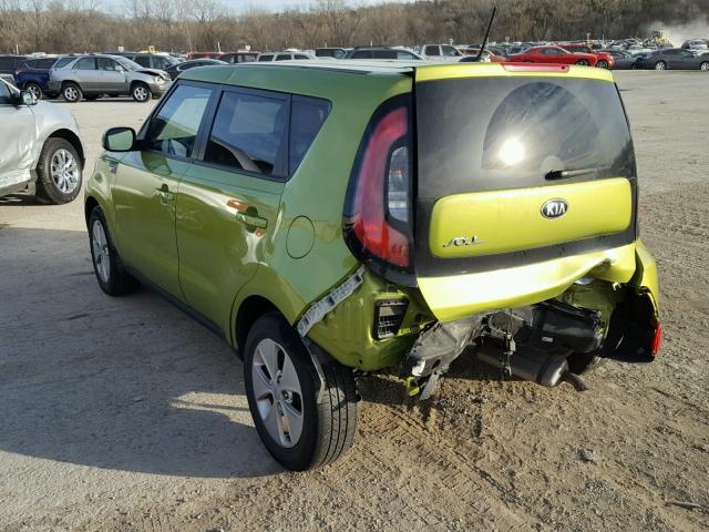 KNDJN2A29E7713835 - 2014 KIA SOUL GREEN photo 3