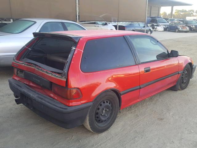 2HGED6348MH586770 - 1991 HONDA CIVIC RED photo 4