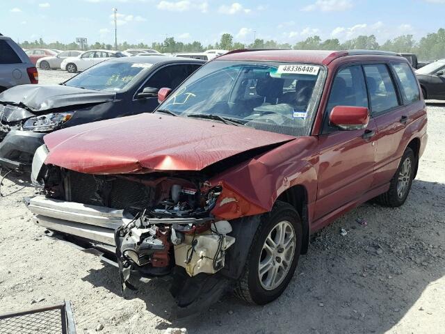 JF1SG66628H716615 - 2008 SUBARU FORESTER S RED photo 2