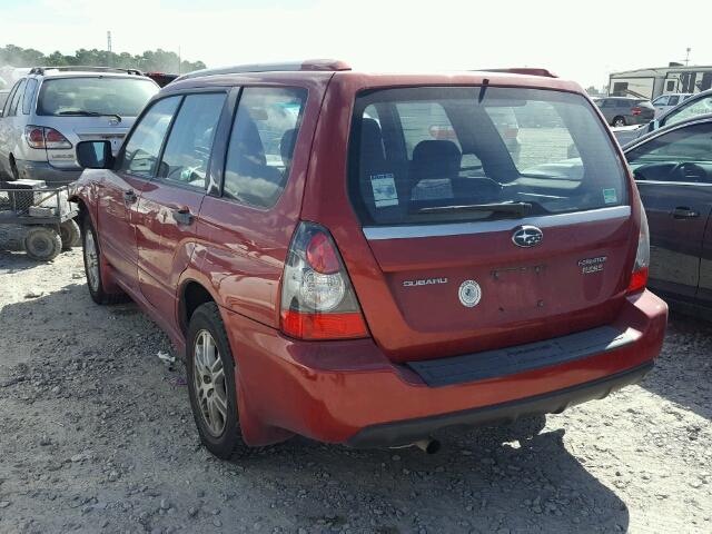 JF1SG66628H716615 - 2008 SUBARU FORESTER S RED photo 3