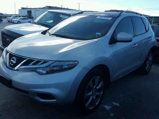 JN8AZ1MWXEW501887 - 2014 NISSAN MURANO S SILVER photo 2