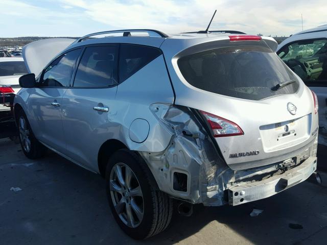 JN8AZ1MWXEW501887 - 2014 NISSAN MURANO S SILVER photo 3