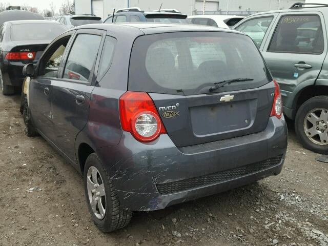 3G1TC6DE2AL115631 - 2010 CHEVROLET AVEO LT GRAY photo 3