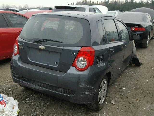 3G1TC6DE2AL115631 - 2010 CHEVROLET AVEO LT GRAY photo 4