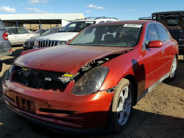 JNKCV51E93M021771 - 2003 INFINITI G35 RED photo 2