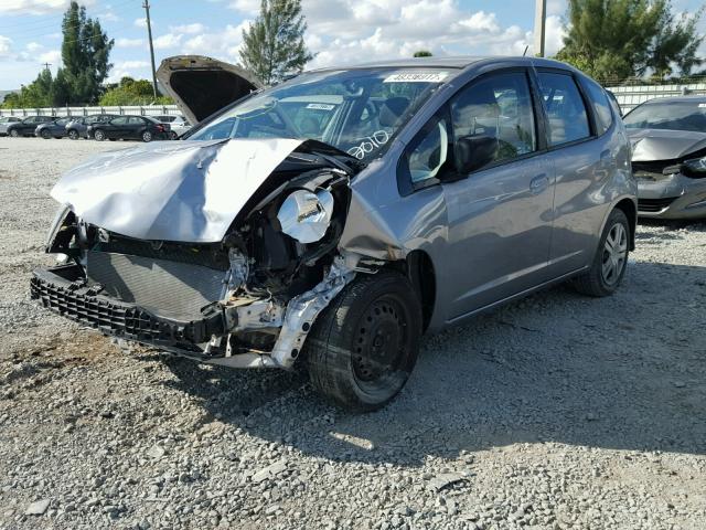 JHMGE8H29AC001294 - 2010 HONDA FIT GRAY photo 2