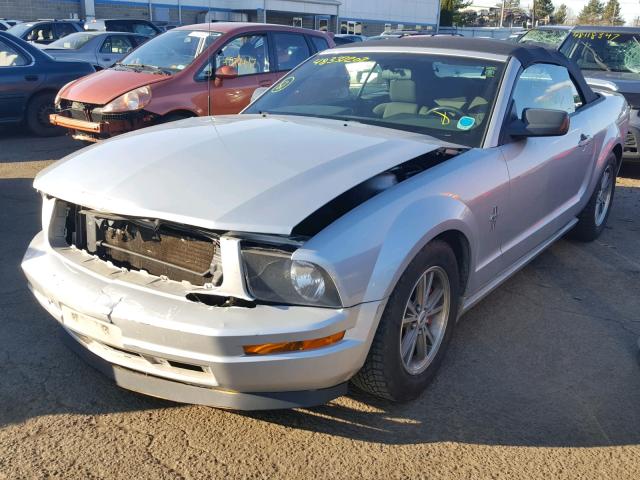 1ZVFT84N655243891 - 2005 FORD MUSTANG SILVER photo 2