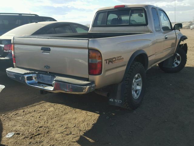 4TAWN72N4XZ447168 - 1999 TOYOTA TACOMA XTR GOLD photo 4