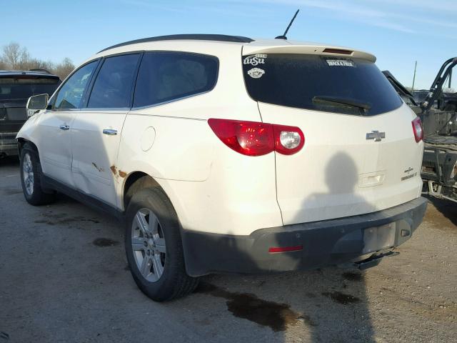 1GNKRGEDXCJ182038 - 2012 CHEVROLET TRAVERSE L WHITE photo 3