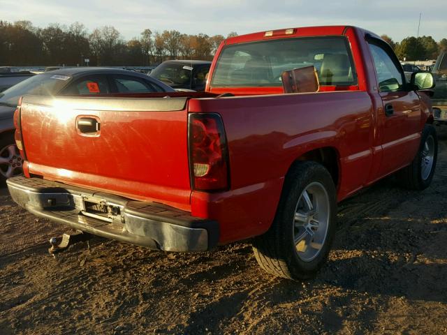 1GCEC14V35Z154889 - 2005 CHEVROLET SILVERADO RED photo 4