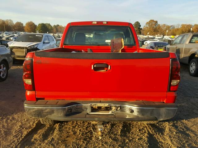 1GCEC14V35Z154889 - 2005 CHEVROLET SILVERADO RED photo 6