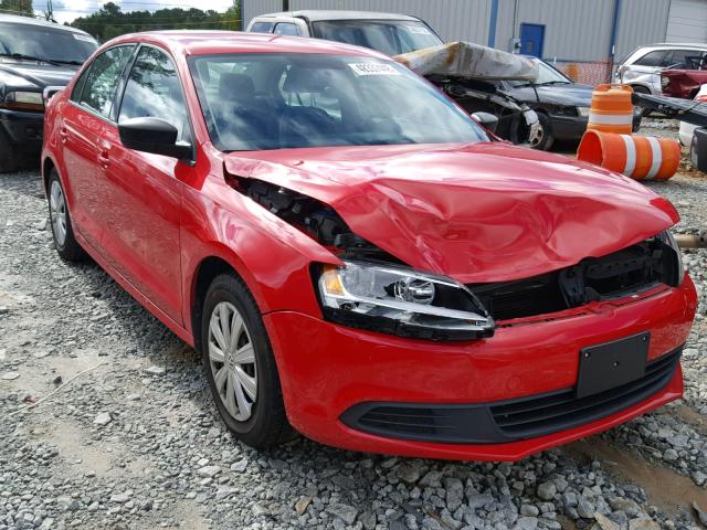 3VW2K7AJ6EM306527 - 2014 VOLKSWAGEN JETTA BASE RED photo 1
