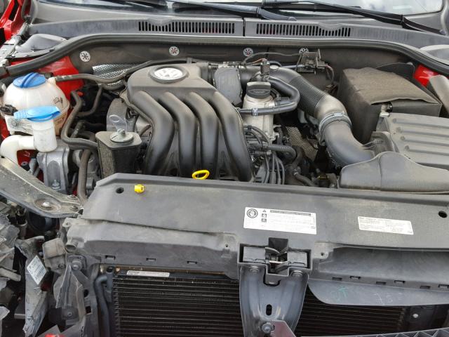 3VW2K7AJ6EM306527 - 2014 VOLKSWAGEN JETTA BASE RED photo 7
