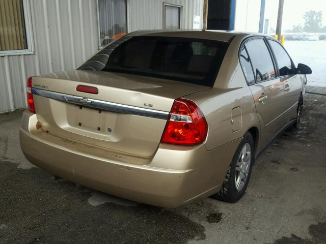 1G1ZS51F46F152878 - 2006 CHEVROLET MALIBU LS ოქროსფერი ფოტო 4