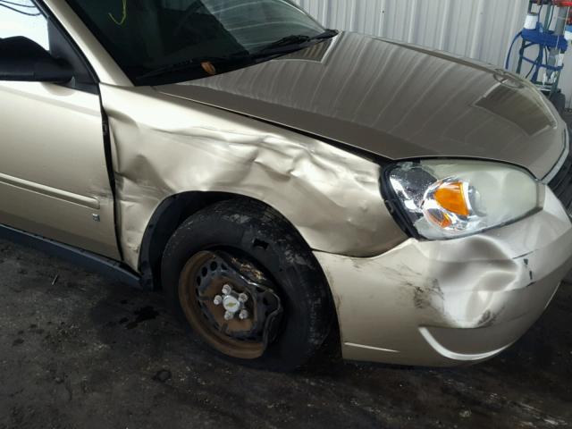 1G1ZS51F46F152878 - 2006 CHEVROLET MALIBU LS ოქროსფერი ფოტო 9