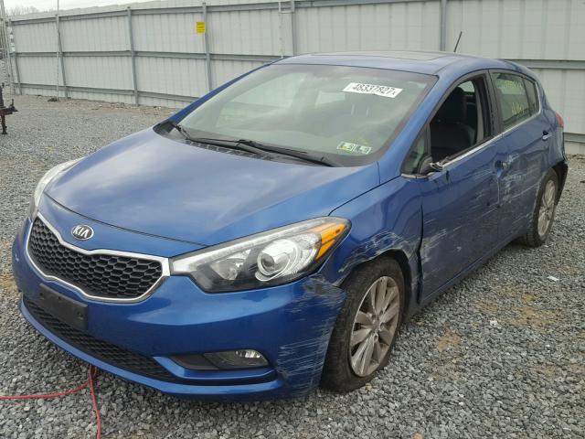 KNAFX5A8XF5317476 - 2015 KIA FORTE EX BLUE photo 2