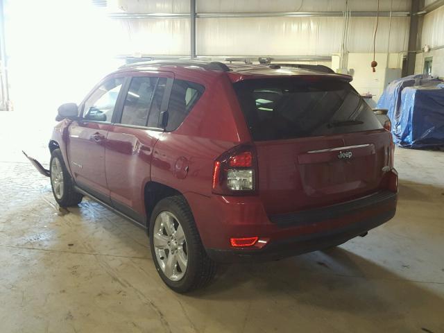 1C4NJCEA4ED618976 - 2014 JEEP COMPASS LA MAROON photo 3