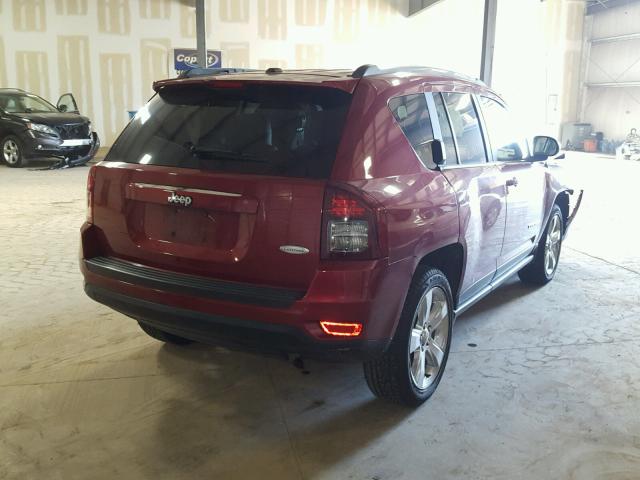 1C4NJCEA4ED618976 - 2014 JEEP COMPASS LA MAROON photo 4