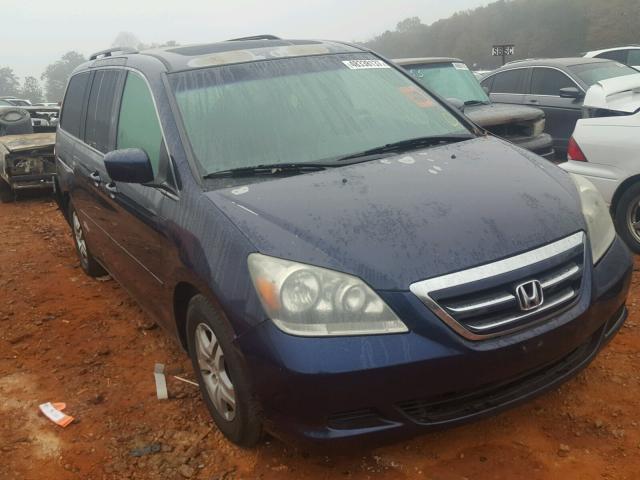 5FNRL38666B053305 - 2006 HONDA ODYSSEY EX BLUE photo 1