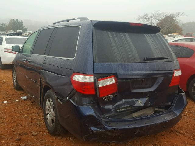5FNRL38666B053305 - 2006 HONDA ODYSSEY EX BLUE photo 3