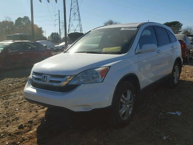 5J6RE3H70AL028628 - 2010 HONDA CR-V EXL WHITE photo 2