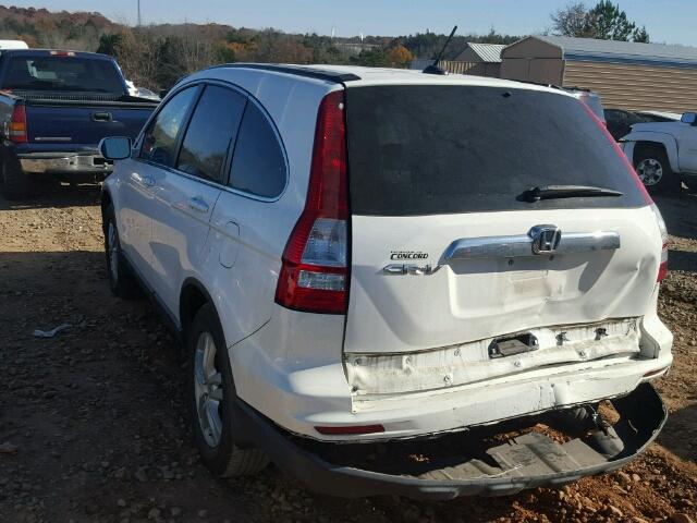 5J6RE3H70AL028628 - 2010 HONDA CR-V EXL WHITE photo 3