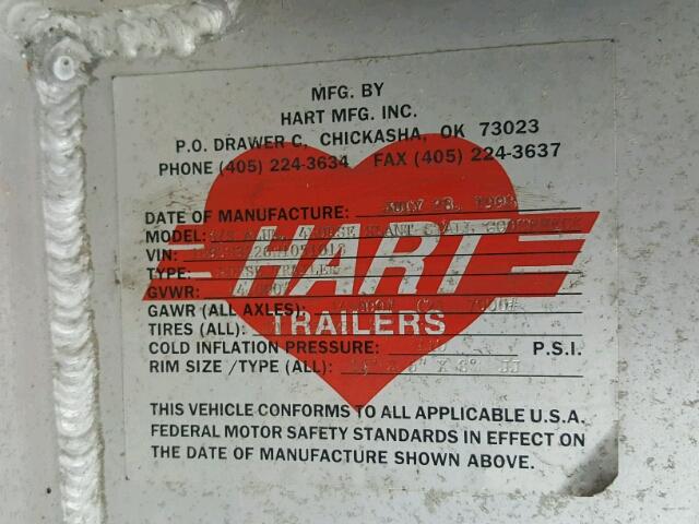 1H93H3226W1051018 - 1998 HART 4HORSETRLR TWO TONE photo 10