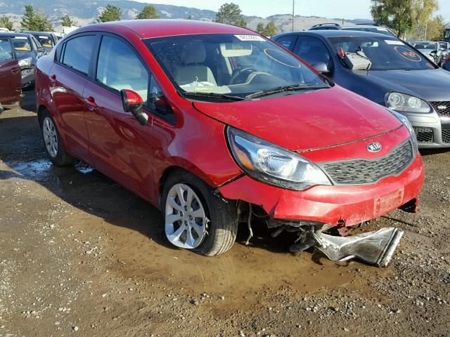 KNADM4A31D6137230 - 2013 KIA RIO LX RED photo 1