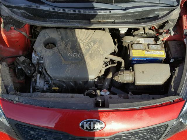 KNADM4A31D6137230 - 2013 KIA RIO LX RED photo 7