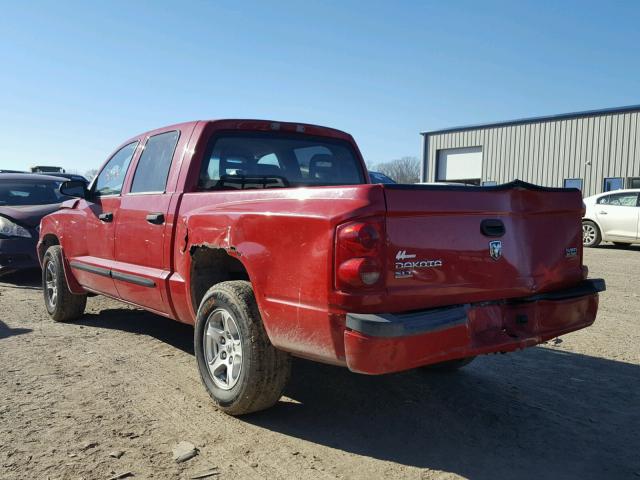 1D7HW48N96S600253 - 2006 DODGE DAKOTA QUA RED photo 3