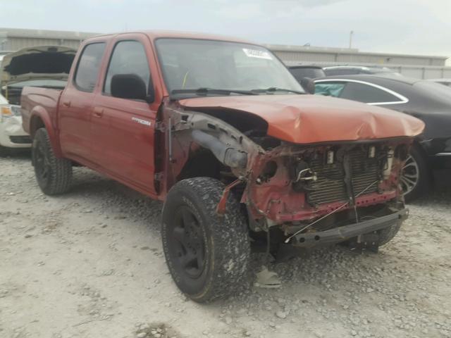 5TEHN72N93Z204886 - 2003 TOYOTA TACOMA DOU MAROON photo 1