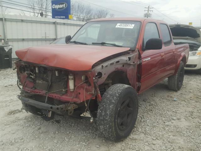 5TEHN72N93Z204886 - 2003 TOYOTA TACOMA DOU MAROON photo 2