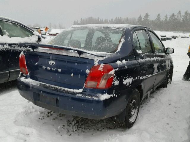 JTDBT123X20201243 - 2002 TOYOTA ECHO BLUE photo 4