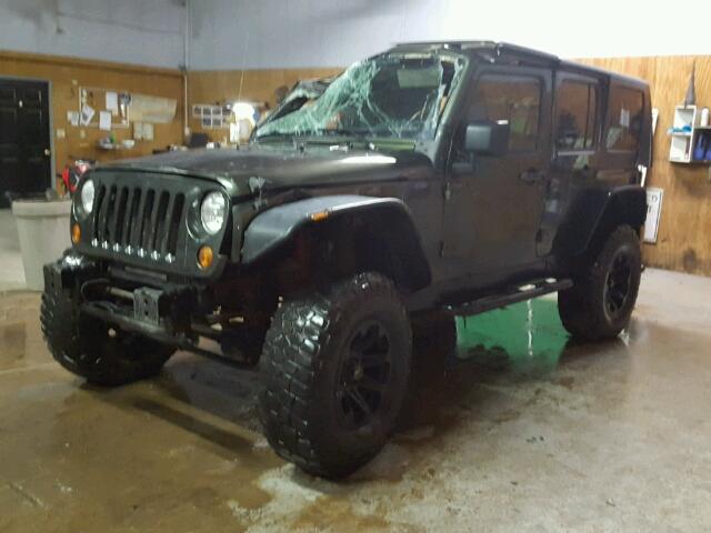 1J4GA39197L155321 - 2007 JEEP WRANGLER X GREEN photo 2