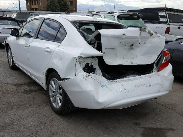19XFB2F90CE001070 - 2012 HONDA CIVIC EXL 白色 照片 3