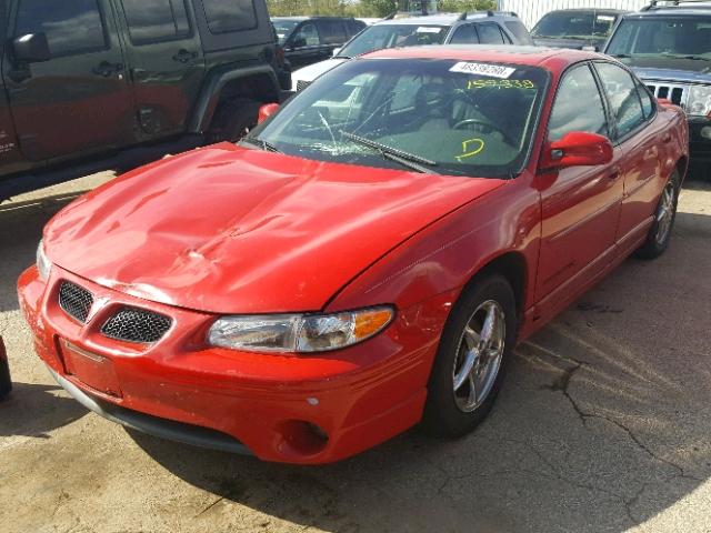 1G2WP52K63F116004 - 2003 PONTIAC GRAND PRIX RED photo 2