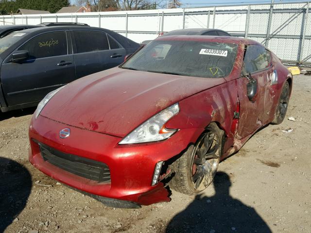 JN1AZ4EH1FM443679 - 2015 NISSAN 370Z BASE RED photo 2