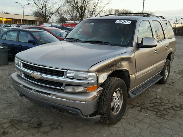 1GNEK13T51J124621 - 2001 CHEVROLET TAHOE K150 BEIGE photo 2