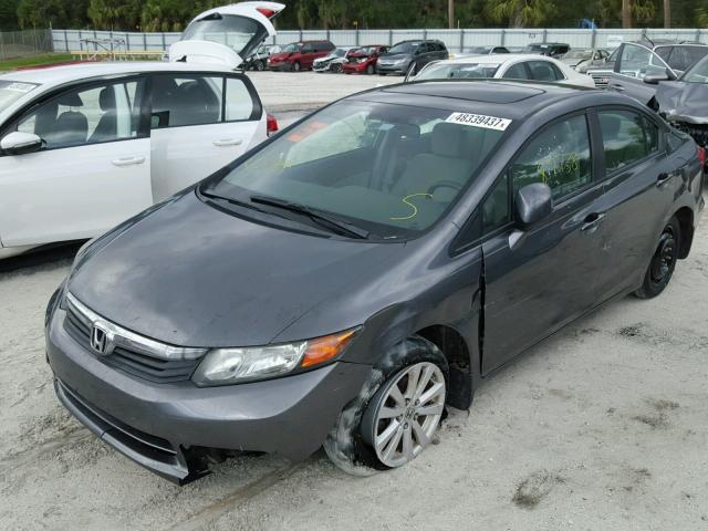 19XFB2F89CE058830 - 2012 HONDA CIVIC EX GRAY photo 2