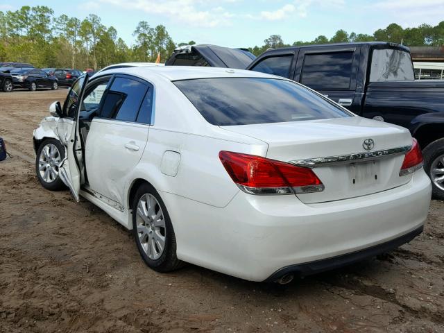 4T1BK3DB9BU377451 - 2011 TOYOTA AVALON BAS WHITE photo 3